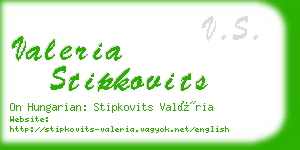 valeria stipkovits business card